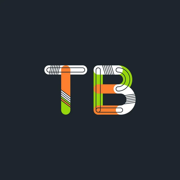 TB letras conectadas logotipo —  Vetores de Stock