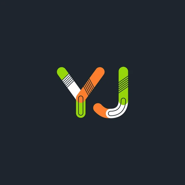 Yj kapcsolódó leveleket logó — Stock Vector