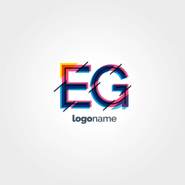 FC multicolorido letras logotipo — Vetores de Stock 