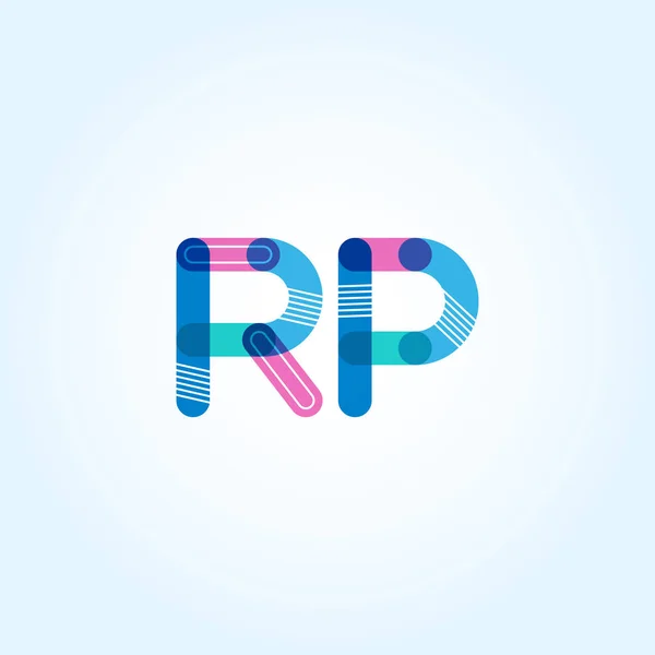 RP letras conectadas logotipo — Vetor de Stock