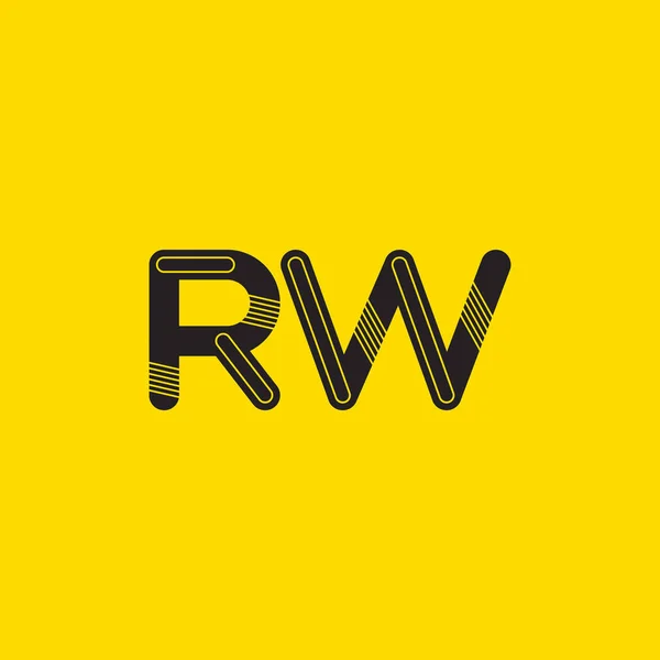 Логотип з'єднаних літер RW — стоковий вектор
