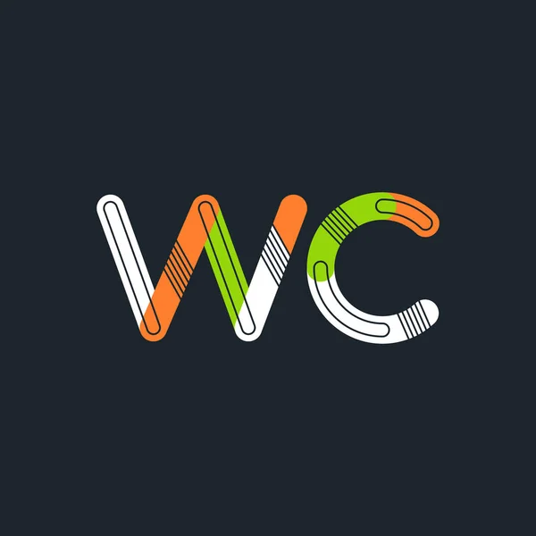 WC Cartas Logo Tarjeta de visita — Archivo Imágenes Vectoriales