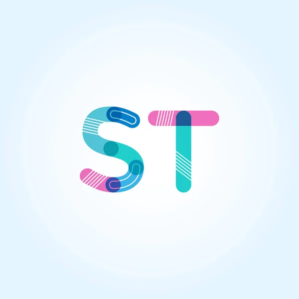 ST connected letters logo — Stock Vector