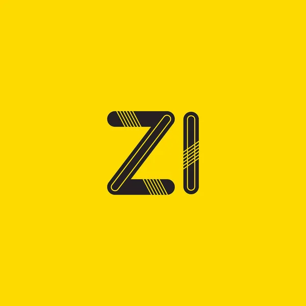 Zi Letters Logo visitekaartje — Stockvector