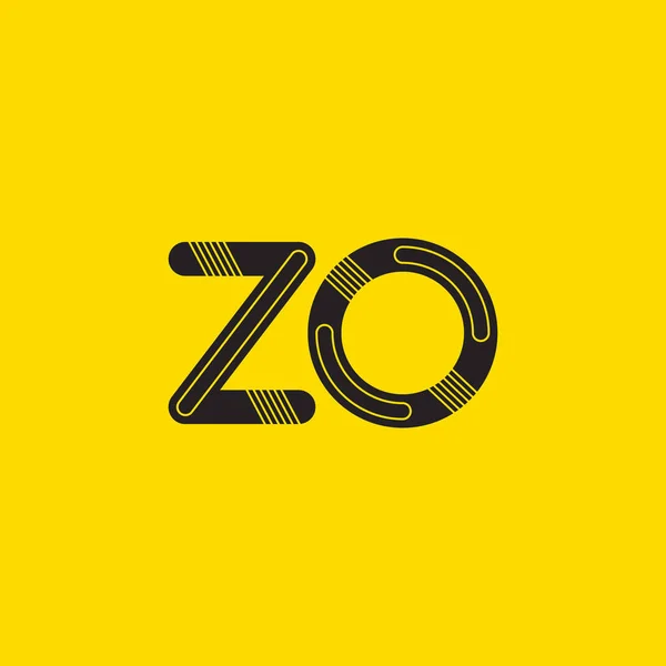 Zo Letters Logo visitekaartje — Stockvector