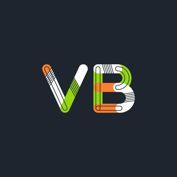 VB letras conectadas logotipo —  Vetores de Stock