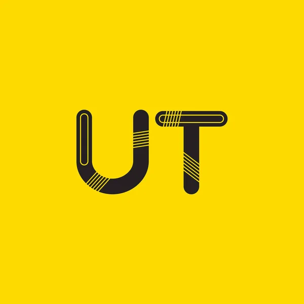 Ut harf logo bağlı — Stok Vektör