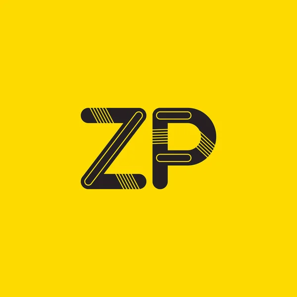 Zp buchstaben logo visitenkarte — Stockvektor