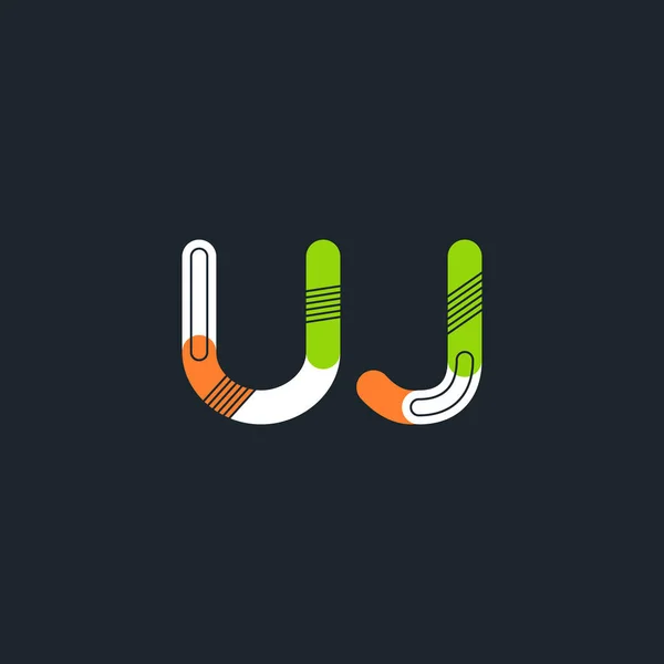 Logo des lettres connectées UJ — Image vectorielle