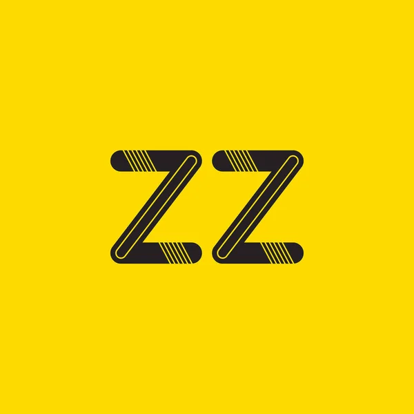 ZZ Letters Logo Card de vizită — Vector de stoc