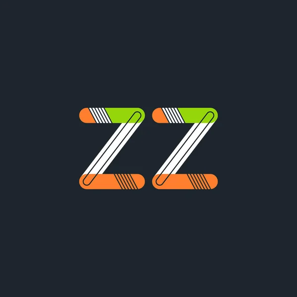 Cartas ZZ Logo cartão de visita — Vetor de Stock