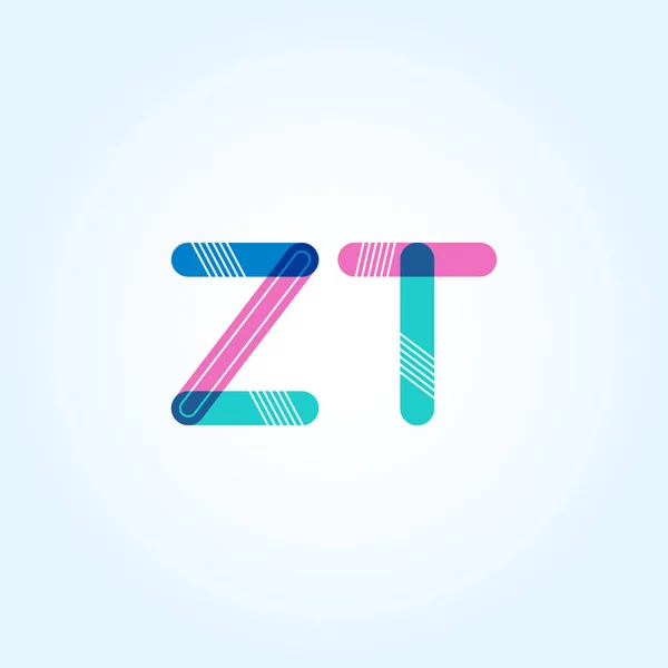 Zt 편지 로고 명함 — 스톡 벡터