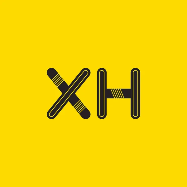 Xh 连接字母徽标 — 图库矢量图片