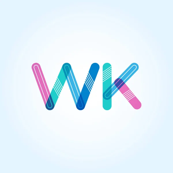 WK Lettres Logo Carte de visite — Image vectorielle