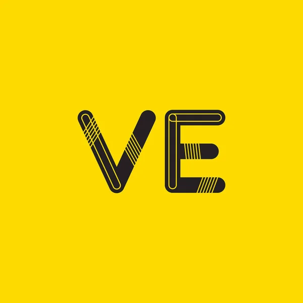 Ve verbonden brieven logo — Stockvector