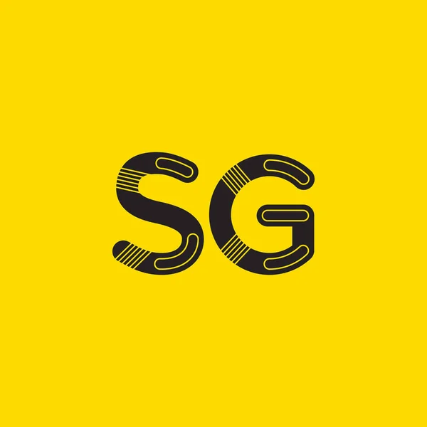 SG lettres connectées logo — Image vectorielle