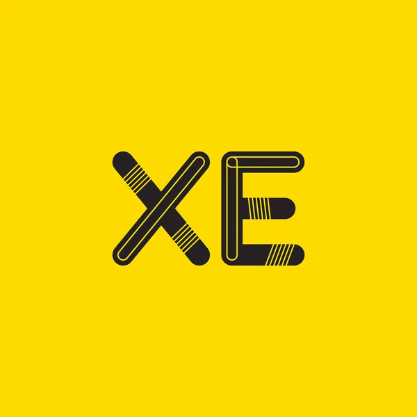 XE podłączony logo litery — Wektor stockowy