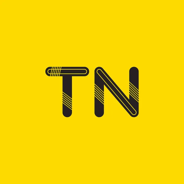 TN letras conectadas logo — Vector de stock