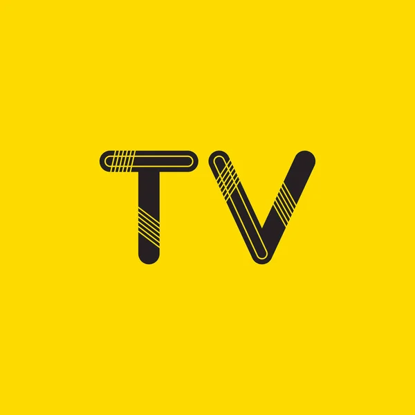 Tv verbundene Buchstaben Logo — Stockvektor