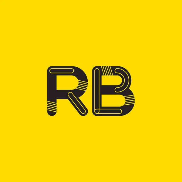 Logo lettere collegate RB — Vettoriale Stock