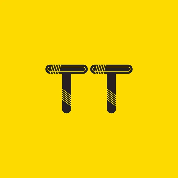 Логотип з'єднаних літер TT — стоковий вектор