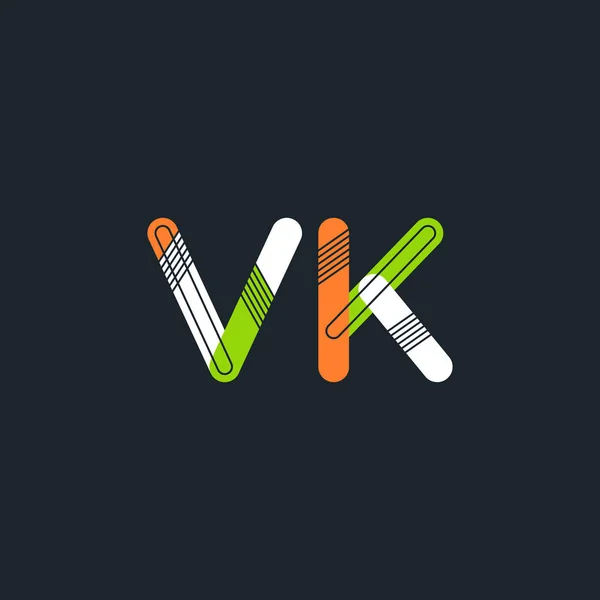 VK συνδεδεμένο γράμματα λογότυπο — Διανυσματικό Αρχείο