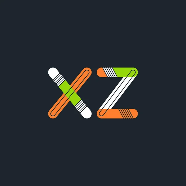 XZ letras conectadas logotipo — Vetor de Stock