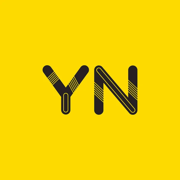 Csatlakoztatott Yn betűk logó — Stock Vector