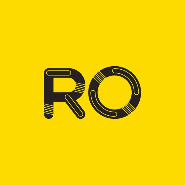Ro verbonden brieven logo — Stockvector