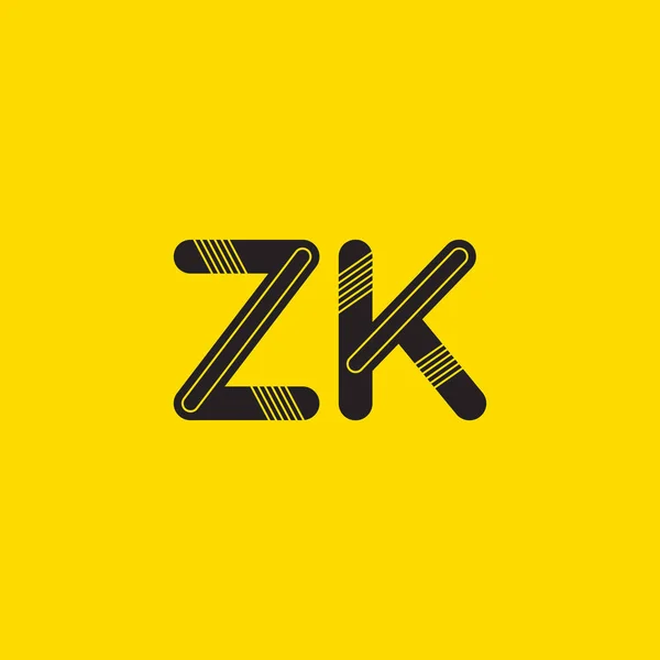 ZK Letters Logo visitekaartje — Stockvector