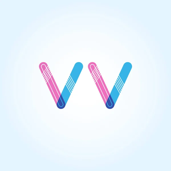 Vv verbundene Buchstaben Logo — Stockvektor