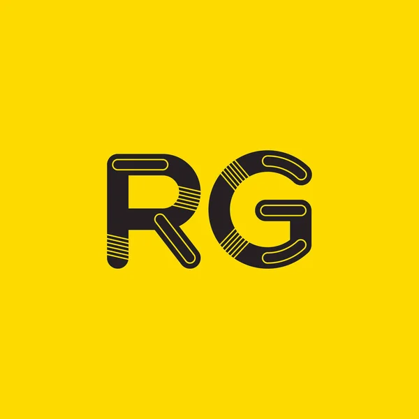 Логотип з'єднаних літер RG — стоковий вектор