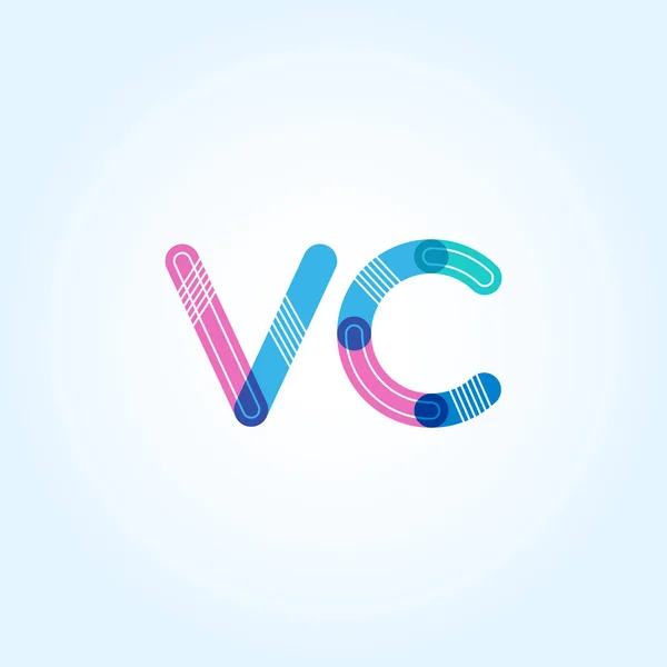 VC letras conectadas logo — Vector de stock