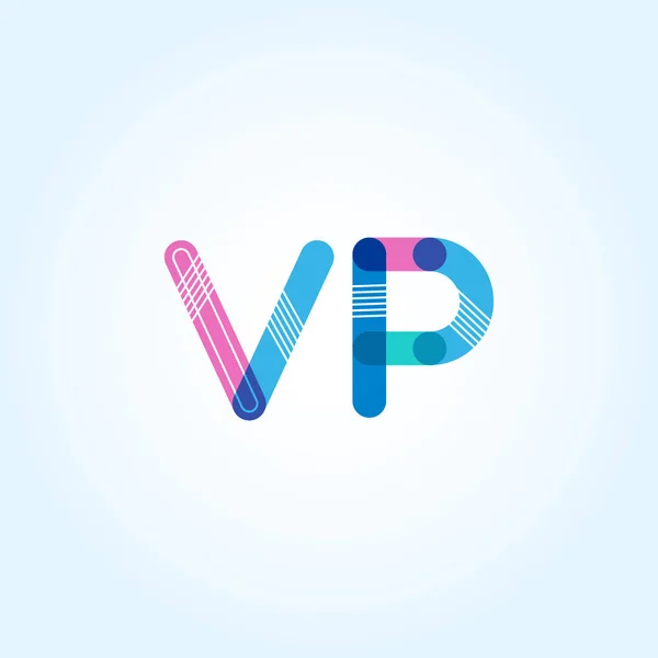 VP letras conectadas logo — Vector de stock