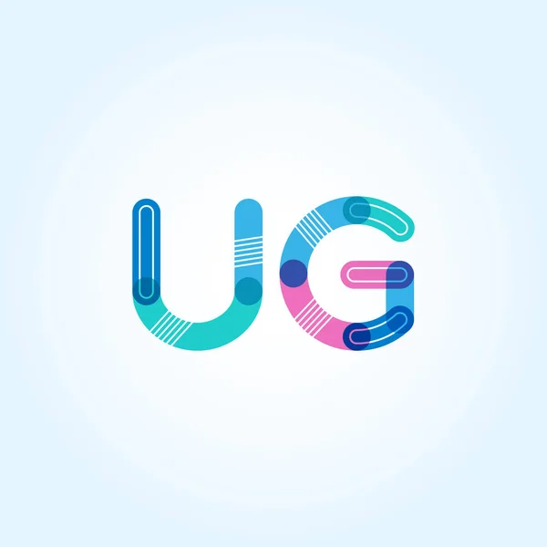 UG connected letters logo — Stock Vector