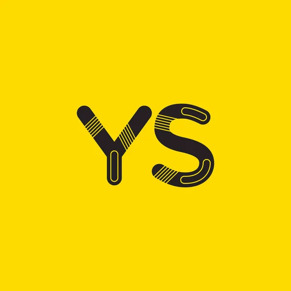 YS csatlakoztatott betűkkel embléma — Stock Vector