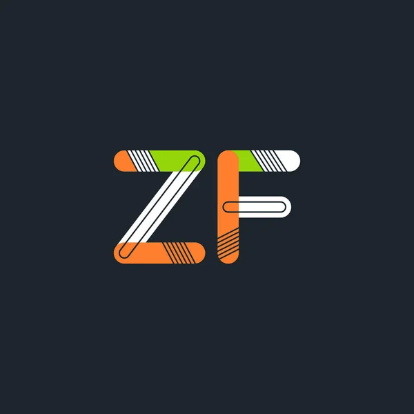 Zf 편지 로고 명함 — 스톡 벡터