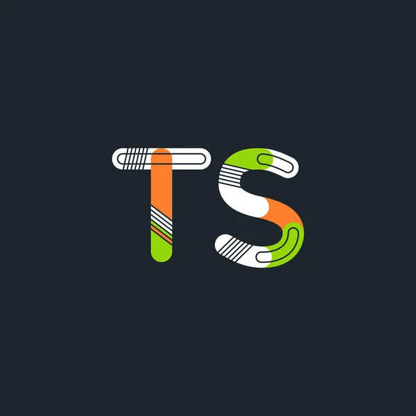 Ts 连接的字母徽标 — 图库矢量图片