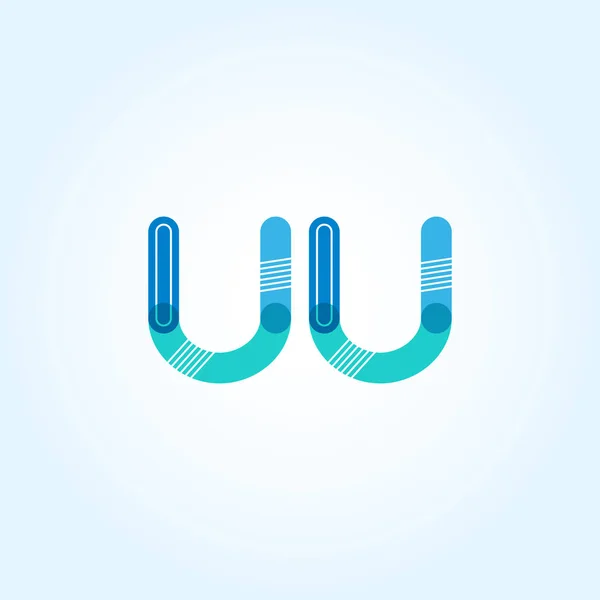 Uu verbundene Buchstaben Logo — Stockvektor