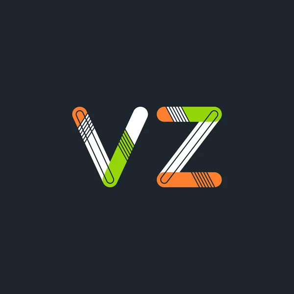 VZ letras conectadas logotipo —  Vetores de Stock