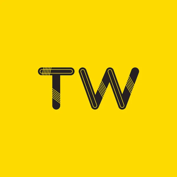 Логотип букв TW — стоковый вектор