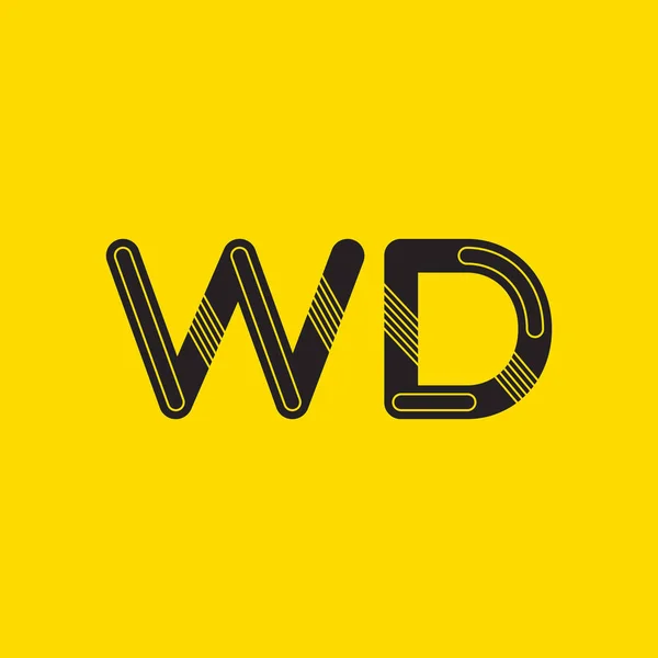 WD Листи Логотип Візитка — стоковий вектор