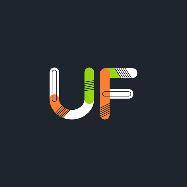 UF letras conectadas logotipo —  Vetores de Stock