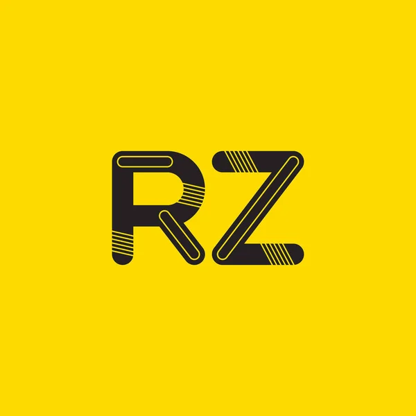 Логотип з'єднаних літер RZ — стоковий вектор