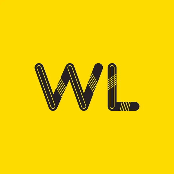 Wl buchstaben logo visitenkarte — Stockvektor