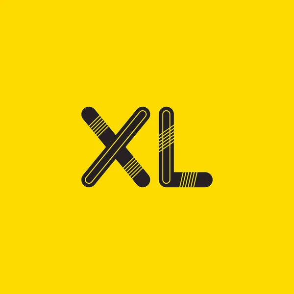 XL podłączony logo litery — Wektor stockowy