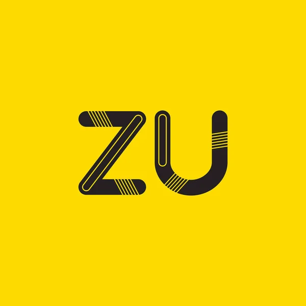 Zu Letters Logo visitekaartje — Stockvector