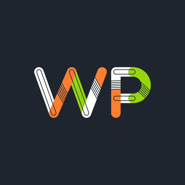 WP dopisy Logo vizitka — Stockový vektor