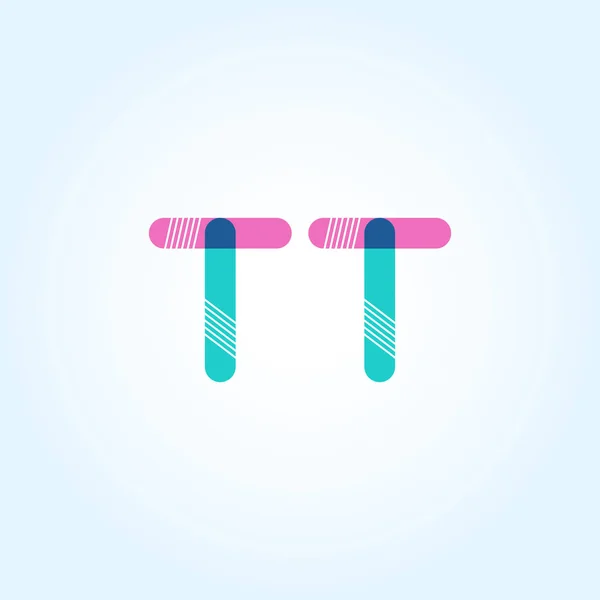 Logo huruf tersambung TT - Stok Vektor
