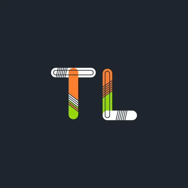 Logotipo de letras conectadas TL —  Vetores de Stock